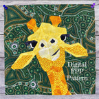 Goofy Giraffe Quilt Block Pattern, Foundation Paper Piecing (PDF Download)